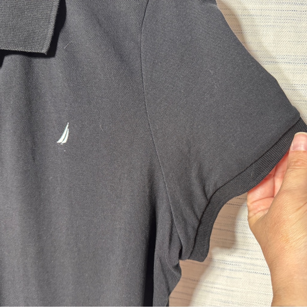 Nautica Women's Black Pique Polo Shirt - Picture 3 of 6
